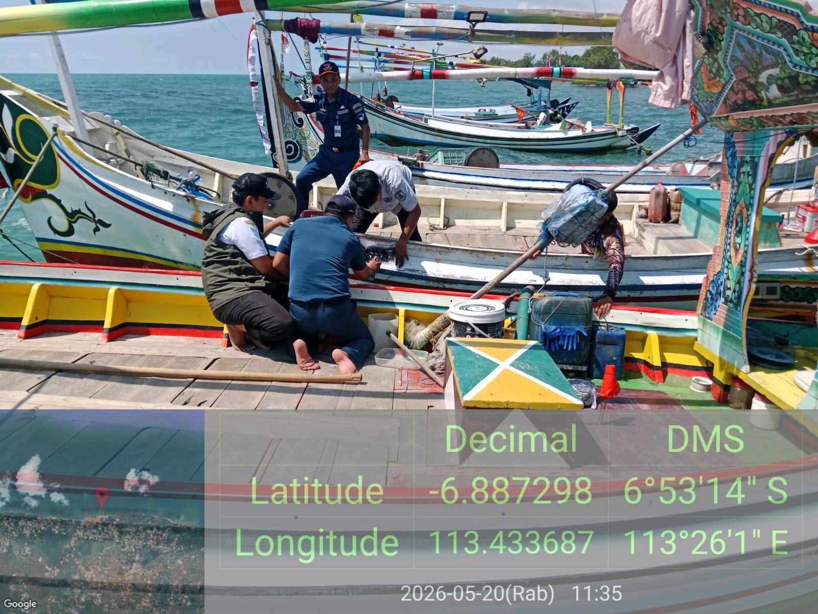 UPP Telaga Biru Bersama Instansi Terkait Lakukan Pengukuran 14 Kapal Nelayan di Sokobanah